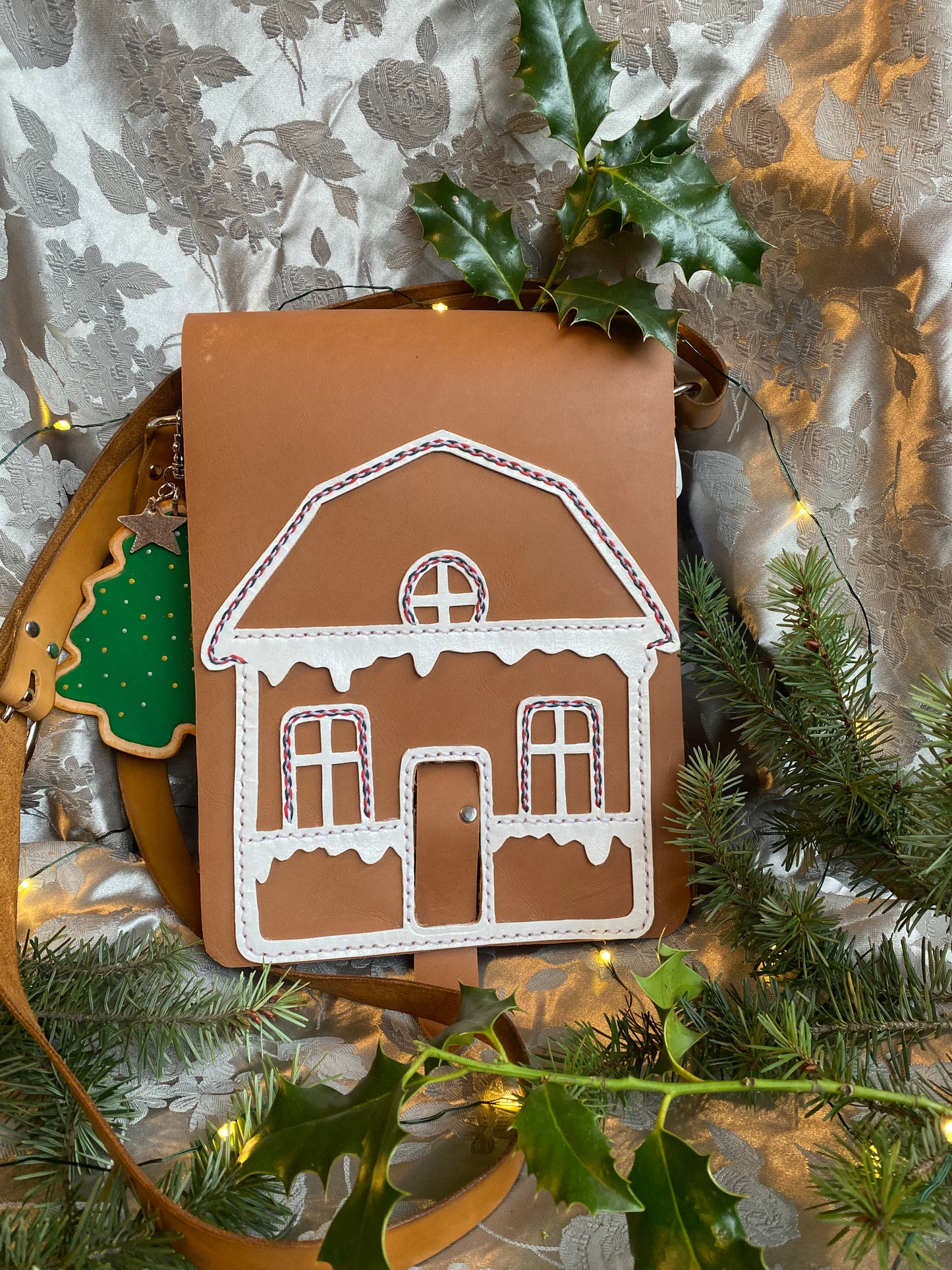 Gingerbread House Satchel Bag